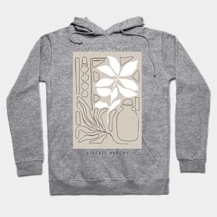 Leaf and Jar Line Art Hoodie